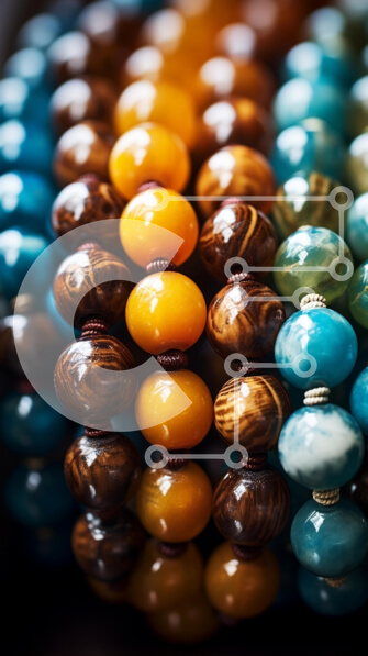 Intra Συλλεκτικό Ξύλινο Παζλ Plywood  4mm - Συλλογή πολύχρωμα βραχιόλια με χάντρες Σε Ξύλινο Κουτί - Διαστάσεις Puzzle: 10x10 cm – 25 κομμάτια