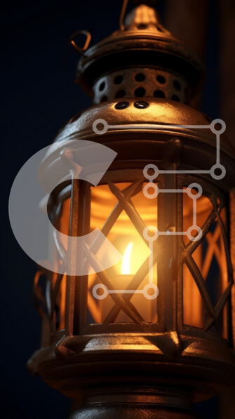 Intra Συλλεκτικό Ξύλινο Παζλ Plywood  4mm - Vintage φανάρι με αναμμένο κερί Σε Ξύλινο Κουτί - Διαστάσεις Puzzle: 10x10 cm – 25 κομμάτια