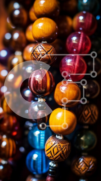 Intra Συλλεκτικό Ξύλινο Παζλ Plywood  4mm - Πολύχρωμες Ξύλινες Χάντρες Σε Ξύλινο Κουτί - Διαστάσεις: 10x10 cm – 25 κομμάτια