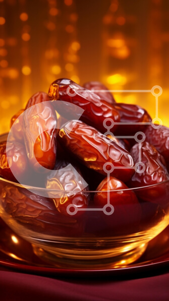 Intra Συλλεκτικό Ξύλινο Παζλ Plywood  4mm - Ποικιλία χουρμάδων σε γυάλινο μπολ Σε Ξύλινο Κουτί - Διαστάσεις: 10x10 cm – 25 κομμάτια