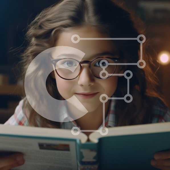 Intra Συλλεκτικό Ξύλινο Παζλ Plywood  4mm - Νεαρό κορίτσι που διαβάζει ένα βιβλίο Σε Ξύλινο Κουτί - Διαστάσεις Puzzle: 10x10 cm – 25 κομμάτια