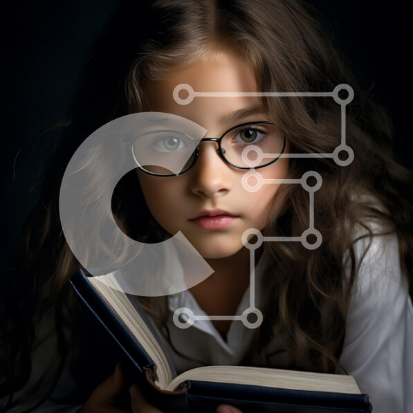 Intra Συλλεκτικό Ξύλινο Παζλ Plywood  4mm - Νεαρό κορίτσι που διαβάζει ένα βιβλίο Σε Ξύλινο Κουτί - Διαστάσεις Puzzle: 10x10 cm – 25 κομμάτια