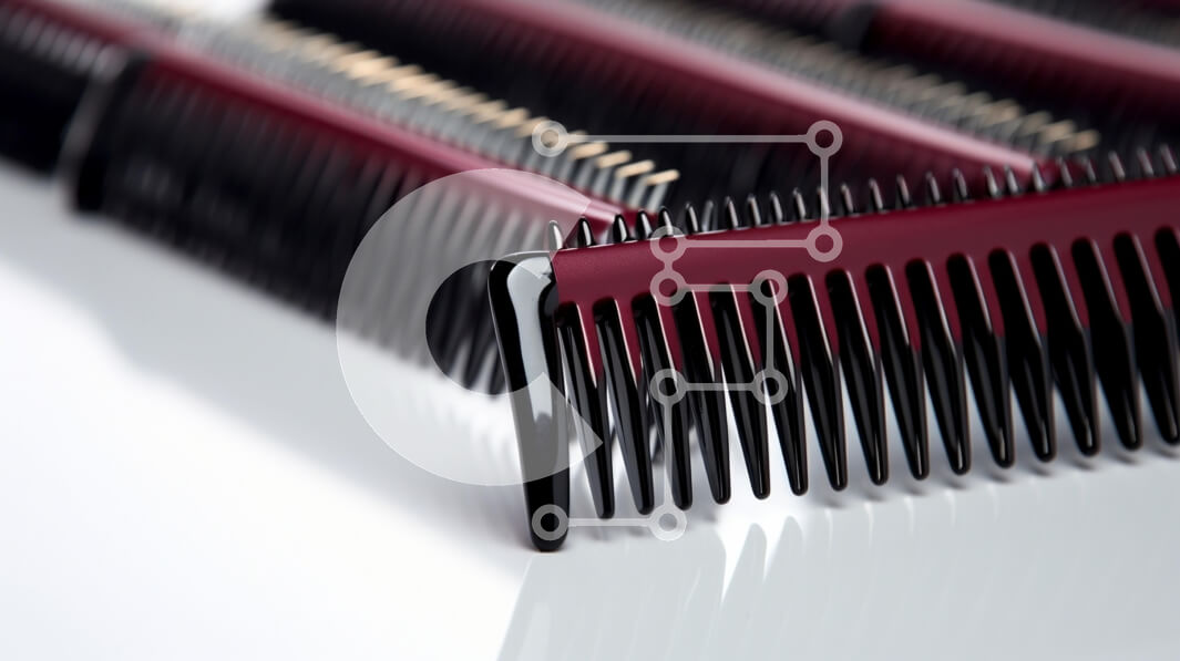 Intra Συλλεκτικό Ξύλινο Παζλ Plywood  4mm - Συλλογή από μαύρες και μπορντώ χτένες περιποίησης Σε Ξύλινο Κουτί - Διαστάσεις: 10x10 cm – 25 κομμάτια