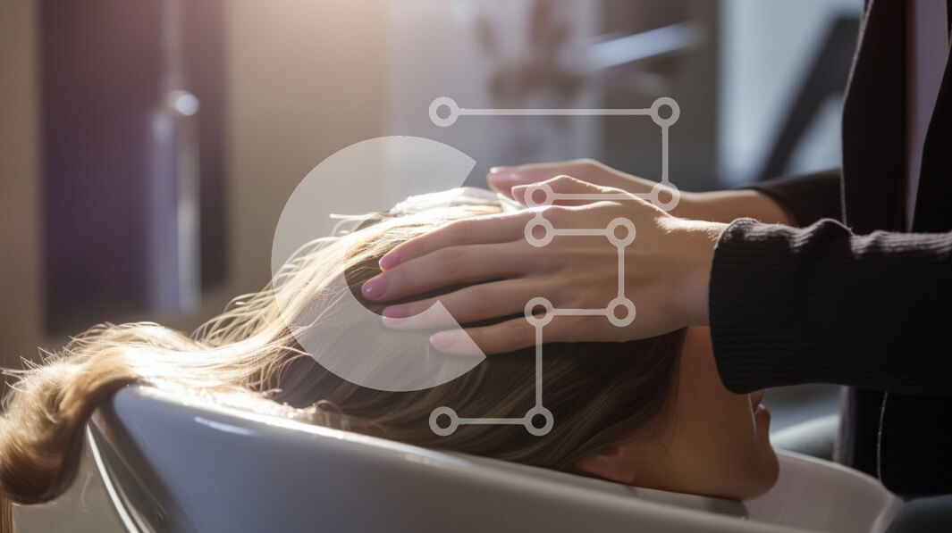 Intra Συλλεκτικό Ξύλινο Παζλ Plywood  4mm - Γυναίκα που απολαμβάνει ένα λούσιμο μαλλιών σε ένα σαλόνι Σε Ξύλινο Κουτί - Διαστάσεις Puzzle: 10x10 cm – 25 κομμάτια