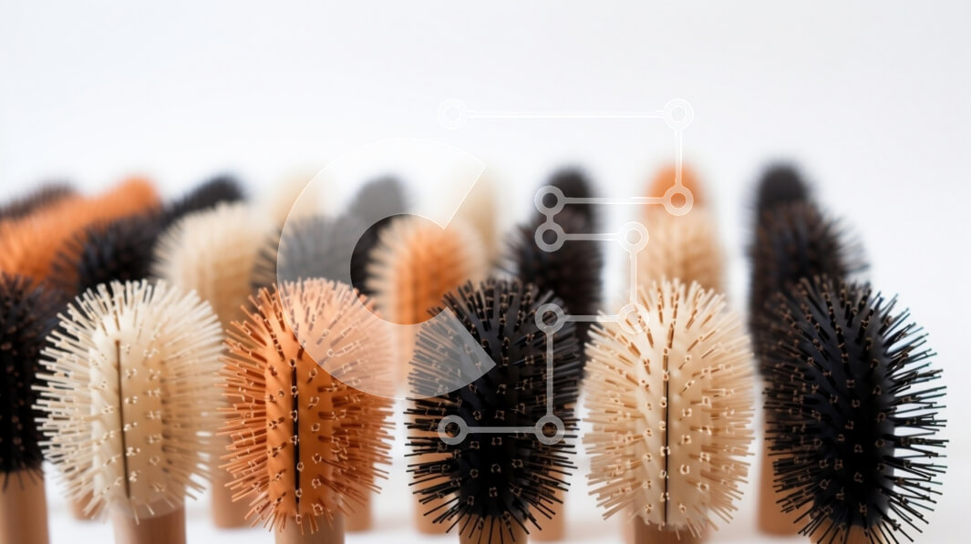 Intra Συλλεκτικό Ξύλινο Παζλ Plywood  4mm - Συλλογή από κομψές βούρτσες μαλλιών σε διάφορα χρώματα Σε Ξύλινο Κουτί - Διαστάσεις Puzzle: 10x10 cm – 25 κομμάτια