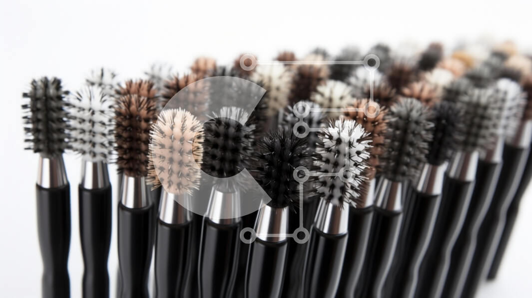 Intra Συλλεκτικό Ξύλινο Παζλ Plywood  4mm - Συλλογή από βούρτσες styling μαλλιών Σε Ξύλινο Κουτί - Διαστάσεις Puzzle: 10x10 cm – 25 κομμάτια