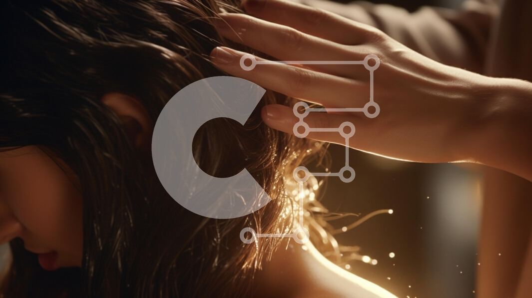 Intra Συλλεκτικό Ξύλινο Παζλ Plywood  4mm - Κοντινό πλάνο Περιποίησης μαλλιών με απαλό φωτισμό και απαλό άγγιγμα Σε Ξύλινο Κουτί - Διαστάσεις Puzzle: 10x10 cm – 25 κομμάτια