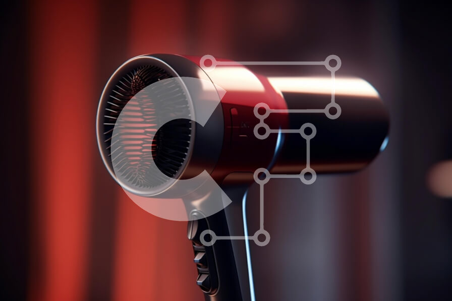 Intra Συλλεκτικό Ξύλινο Παζλ Plywood  4mm - Μοντέρνο πιστολάκι μαλλιών με κομψό σχεδιασμό Σε Ξύλινο Κουτί - Διαστάσεις: 10x10 cm – 25 κομμάτια