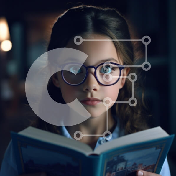 Intra Συλλεκτικό Ξύλινο Παζλ Plywood  4mm - Νεαρό κορίτσι απορροφημένο στην ανάγνωση Σε Ξύλινο Κουτί - Διαστάσεις Puzzle: 10x10 cm – 25 κομμάτια