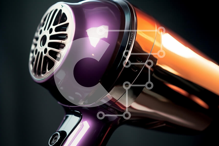 Intra Συλλεκτικό Ξύλινο Παζλ Plywood  4mm - Μοντέρνο πιστολάκι μαλλιών με ζωηρά χρώματα Σε Ξύλινο Κουτί - Διαστάσεις Puzzle: 10x10 cm – 25 κομμάτια