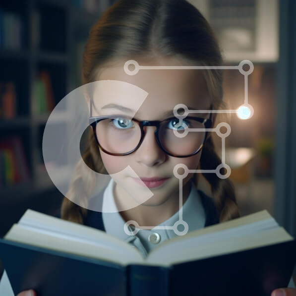 Intra Συλλεκτικό Ξύλινο Παζλ Plywood  4mm - Νεαρό κορίτσι που διαβάζει ένα βιβλίο σε μια άνετη μελέτη Σε Ξύλινο Κουτί - Διαστάσεις Puzzle: 10x10 cm – 25 κομμάτια