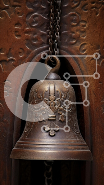 Intra Συλλεκτικό Ξύλινο Παζλ Plywood  4mm - Αντίκα καμπάνα με περίτεχνα σχέδια και υφές Σε Ξύλινο Κουτί - Διαστάσεις: 10x10 cm – 25 κομμάτια