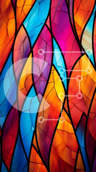 Intra Συλλεκτικό Ξύλινο Παζλ Plywood  4mm - Ζωντανό βιτρό με ρέοντα σχήματα Σε Ξύλινο Κουτί - Διαστάσεις Puzzle: 10x10 cm – 25 κομμάτια