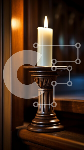 Intra Συλλεκτικό Ξύλινο Παζλ Plywood  4mm - Κομψή Ξύλινη Κηροπήγα με αναμμένο κερί Σε Ξύλινο Κουτί - Διαστάσεις Puzzle: 10x10 cm – 25 κομμάτια