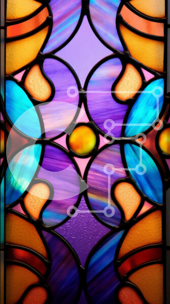 Intra Συλλεκτικό Ξύλινο Παζλ Plywood  4mm - Παράθυρο βιτρό με ζωηρά χρώματα και περίπλοκα μοτίβα Σε Ξύλινο Κουτί - Διαστάσεις Puzzle: 10x10 cm – 25 κομμάτια