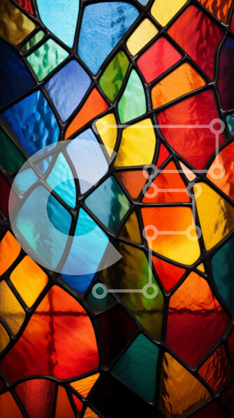 Intra Συλλεκτικό Ξύλινο Παζλ Plywood  4mm - Ζωντανή τέχνη παραθύρων από βιτρό Σε Ξύλινο Κουτί - Διαστάσεις Puzzle: 10x10 cm – 25 κομμάτια