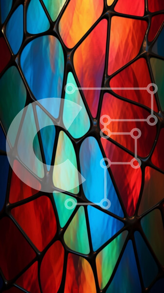 Intra Συλλεκτικό Ξύλινο Παζλ Plywood  4mm - Πολύχρωμο αφηρημένο μοτίβο με περίπλοκες γραμμές Σε Ξύλινο Κουτί - Διαστάσεις Puzzle: 10x10 cm – 25 κομμάτια