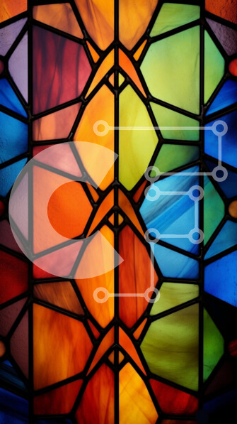 Intra Συλλεκτικό Ξύλινο Παζλ Plywood  4mm - Ζωντανό βιτρό με γεωμετρικά σχέδια Σε Ξύλινο Κουτί - Διαστάσεις Puzzle: 10x10 cm – 25 κομμάτια