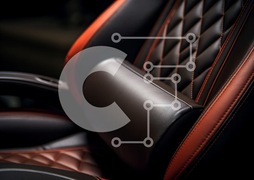 Intra Συλλεκτικό Ξύλινο Παζλ Plywood  4mm - Κοντινό πλάνο ενός πολυτελούς καθίσματος αυτοκινήτου Σε Ξύλινο Κουτί - Διαστάσεις Puzzle: 10x10 cm – 25 κομμάτια