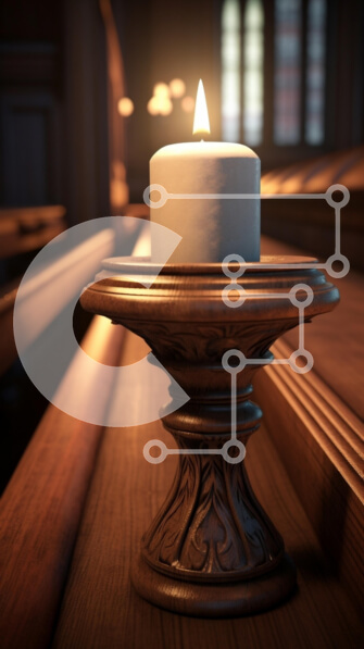 Intra Συλλεκτικό Ξύλινο Παζλ Plywood  4mm - Κερί σε περίτεχνη ξύλινη θήκη σε γαλήνιο εσωτερικό Σε Ξύλινο Κουτί - Διαστάσεις Puzzle: 10x10 cm – 25 κομμάτια