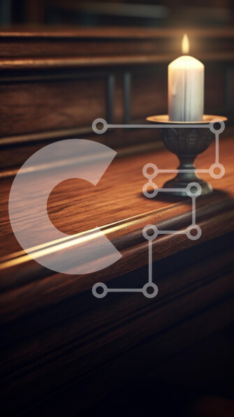 Intra Συλλεκτικό Ξύλινο Παζλ Plywood  4mm - Φως κεριού σε ξύλινη επιφάνεια Σε Ξύλινο Κουτί - Διαστάσεις Puzzle: 10x10 cm – 25 κομμάτια