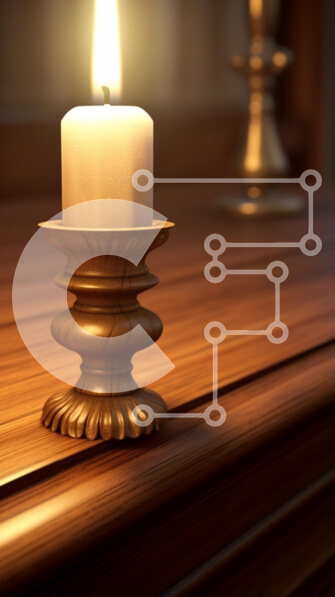 Intra Συλλεκτικό Ξύλινο Παζλ Plywood  4mm - Κερί σε ξύλινη θήκη σε στιλβωμένη επιφάνεια Σε Ξύλινο Κουτί - Διαστάσεις Puzzle: 10x10 cm – 25 κομμάτια