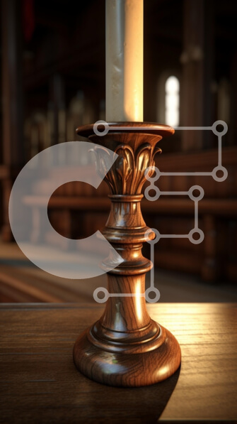 Intra Συλλεκτικό Ξύλινο Παζλ Plywood  4mm - Ξύλινο Κηροπήγιο με Αναμμένο Κερί Σε Ξύλινο Κουτί - Διαστάσεις Puzzle: 10x10 cm – 25 κομμάτια