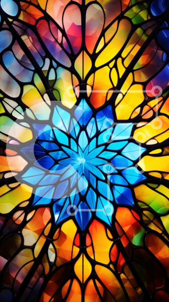 Intra Συλλεκτικό Ξύλινο Παζλ Plywood  4mm - Περίπλοκο βιτρό με ζωηρά χρώματα Σε Ξύλινο Κουτί - Διαστάσεις Puzzle: 10x10 cm – 25 κομμάτια