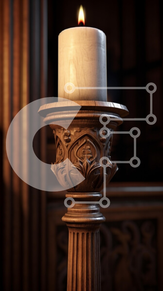 Intra Συλλεκτικό Ξύλινο Παζλ Plywood  4mm - Σκαλιστή Ξύλινη Κηροπήγα με αναμμένο κερί Σε Ξύλινο Κουτί - Διαστάσεις Puzzle: 10x10 cm – 25 κομμάτια