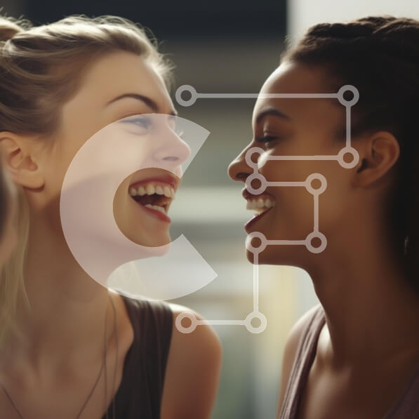 Intra Συλλεκτικό Ξύλινο Παζλ Plywood  4mm - Χαρούμενη φιλία μεταξύ δύο γυναικών Σε Ξύλινο Κουτί - Διαστάσεις Puzzle: 10x10 cm – 25 κομμάτια