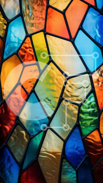 Intra Συλλεκτικό Ξύλινο Παζλ Plywood  4mm - Ζωντανό μωσαϊκό από βιτρό Σε Ξύλινο Κουτί - Διαστάσεις Puzzle: 10x10 cm – 25 κομμάτια