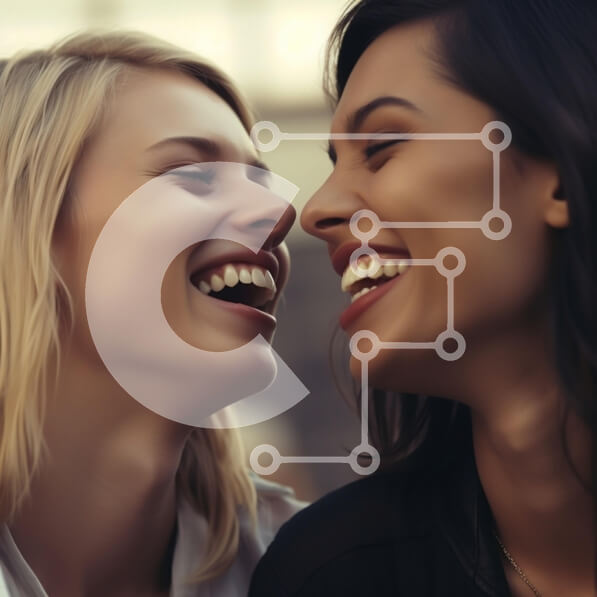 Intra Συλλεκτικό Ξύλινο Παζλ Plywood  4mm - Γυναίκες που γελούν μαζί Σε Ξύλινο Κουτί - Διαστάσεις Puzzle: 10x10 cm – 25 κομμάτια