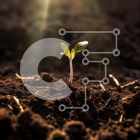 Intra Συλλεκτικό Ξύλινο Παζλ Plywood  4mm - Νέο σπορόφυτο που αναπτύσσεται στο έδαφος Σε Ξύλινο Κουτί - Διαστάσεις: 10x10 cm – 25 κομμάτια