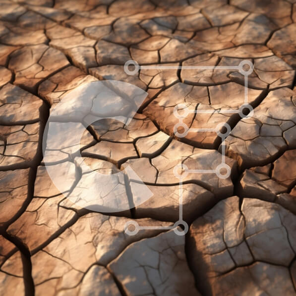 Intra Συλλεκτικό Ξύλινο Παζλ Plywood  4mm - Ραγισμένη επιφάνεια της γης σε θερμό φως Σε Ξύλινο Κουτί - Διαστάσεις: 10x10 cm – 25 κομμάτια