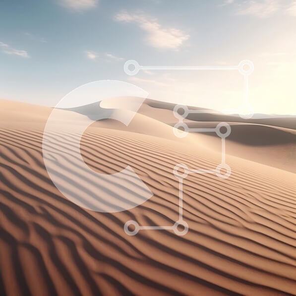 Intra Συλλεκτικό Ξύλινο Παζλ Plywood  4mm - Τοπίο της ερήμου με τους αμμόλοφους κάτω από το γαλάζιο του ουρανού Σε Ξύλινο Κουτί - Διαστάσεις: 10x10 cm – 25 κομμάτια