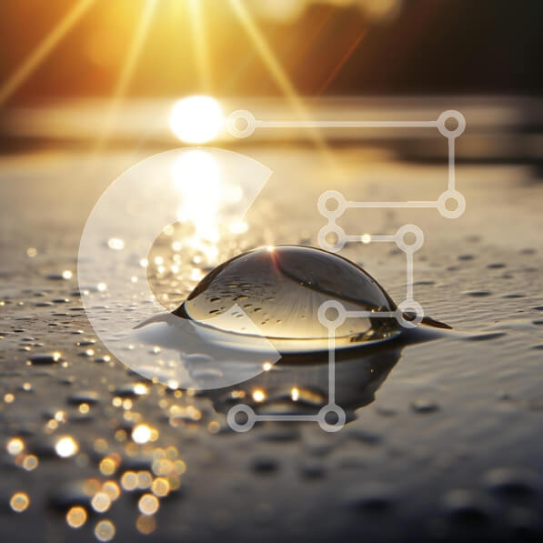 Intra Συλλεκτικό Ξύλινο Παζλ Plywood  4mm - Σταγόνα νερού που αντανακλούν το φως του ήλιου Σε Ξύλινο Κουτί - Διαστάσεις: 10x10 cm – 25 κομμάτια