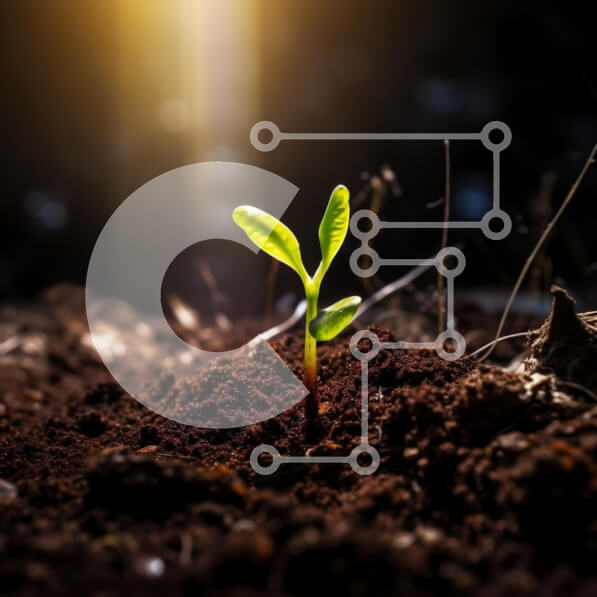 Intra Συλλεκτικό Ξύλινο Παζλ Plywood  4mm - Νέο φυτό που φυτρώνει από το έδαφος στο φως του ήλιου Σε Ξύλινο Κουτί - Διαστάσεις: 10x10 cm – 25 κομμάτια