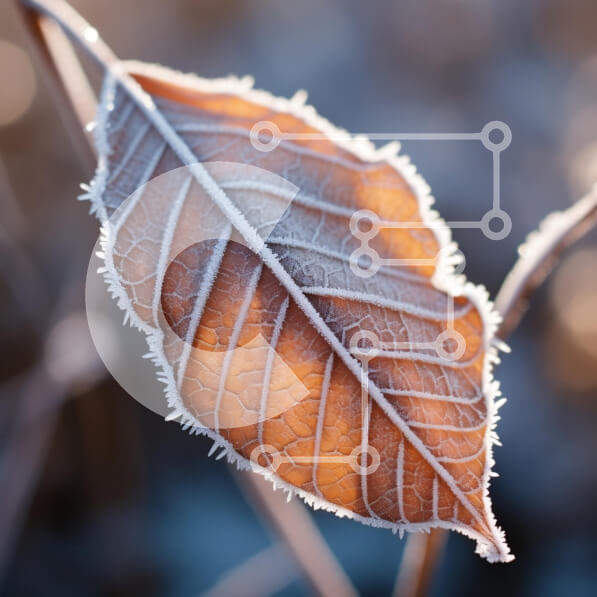 Intra Συλλεκτικό Ξύλινο Παζλ Plywood  4mm - Φύλλο καλυμμένο με παγετό στη φύση Σε Ξύλινο Κουτί - Διαστάσεις: 10x10 cm – 25 κομμάτια