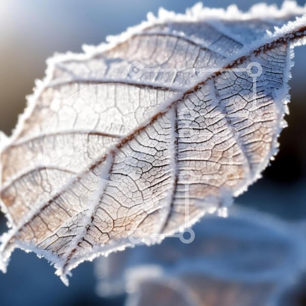 Intra Συλλεκτικό Ξύλινο Παζλ Plywood  4mm - Παγωμένα φύλλα που αστράφτουν στο φως του χειμερινού ήλιου Σε Ξύλινο Κουτί - Διαστάσεις: 10x10 cm – 25 κομμάτια