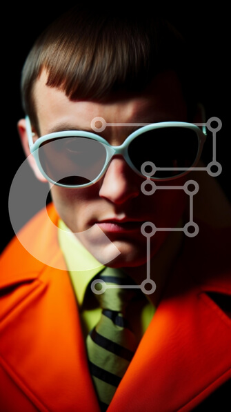 Intra Συλλεκτικό Ξύλινο Παζλ Plywood  4mm - Κομψό άτομο με τολμηρή μόδα Σε Ξύλινο Κουτί - Διαστάσεις Puzzle: 10x10 cm – 25 κομμάτια