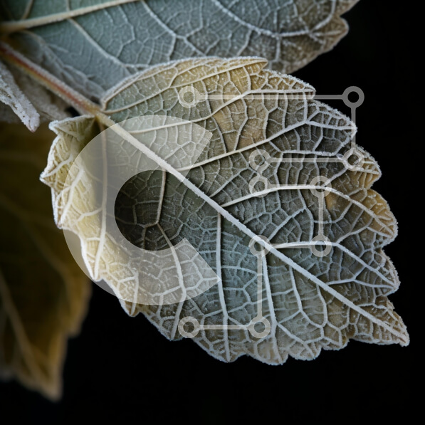 Intra Συλλεκτικό Ξύλινο Παζλ Plywood  4mm - Παγωμένα φύλλα σε κοντινό πλάνο Σε Ξύλινο Κουτί - Διαστάσεις: 10x10 cm – 25 κομμάτια