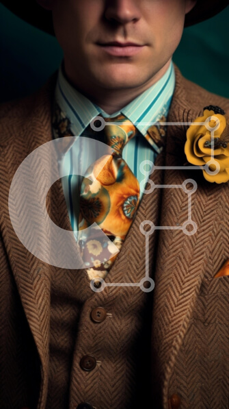 Intra Συλλεκτικό Ξύλινο Παζλ Plywood  4mm - Vintage Fashion Ensemble με Floral τόνους Σε Ξύλινο Κουτί - Διαστάσεις Puzzle: 10x10 cm – 25 κομμάτια