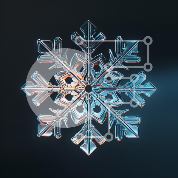 Intra Συλλεκτικό Ξύλινο Παζλ Plywood  4mm - Περίπλοκο σχέδιο νιφάδας χιονιού Σε Ξύλινο Κουτί - Διαστάσεις Puzzle: 10x10 cm – 25 κομμάτια