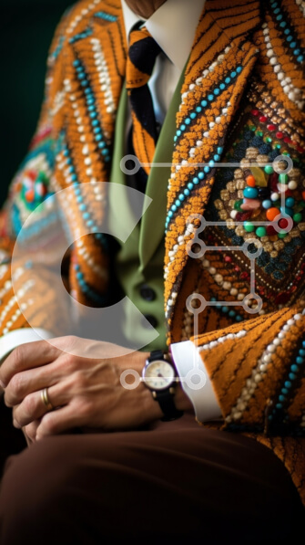 Intra Συλλεκτικό Ξύλινο Παζλ Plywood  4mm - Κομψή μόδα με περίπλοκο σχέδιο μπουφάν Σε Ξύλινο Κουτί - Διαστάσεις Puzzle: 10x10 cm – 25 κομμάτια