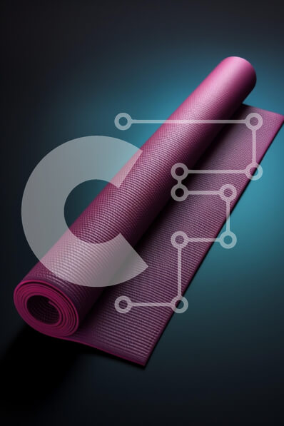 Intra Συλλεκτικό Ξύλινο Παζλ Plywood  4mm - Τυλιχτό χαλάκι γιόγκα σε μωβ Σε Ξύλινο Κουτί - Διαστάσεις: 10x10 cm – 25 κομμάτια