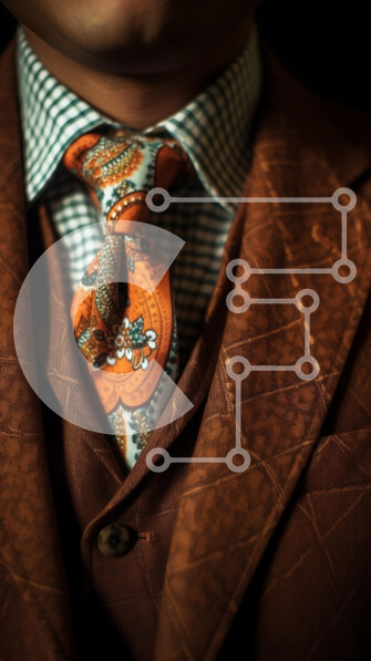 Intra Συλλεκτικό Ξύλινο Παζλ Plywood  4mm - Κομψή ανδρική μόδα με περίπλοκη γραβάτα Σε Ξύλινο Κουτί - Διαστάσεις Puzzle: 10x10 cm – 25 κομμάτια