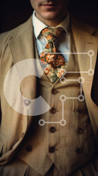 Intra Συλλεκτικό Ξύλινο Παζλ Plywood  4mm - Κομψός άντρας με επίσημη ενδυμασία Σε Ξύλινο Κουτί - Διαστάσεις Puzzle: 10x10 cm – 25 κομμάτια