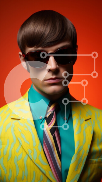 Intra Συλλεκτικό Ξύλινο Παζλ Plywood  4mm - Ζωντανό μοντέλο μόδας σε έντονα χρώματα Σε Ξύλινο Κουτί - Διαστάσεις Puzzle: 10x10 cm – 25 κομμάτια