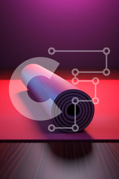 Intra Συλλεκτικό Ξύλινο Παζλ Plywood  4mm - Χαλάκι γιόγκα σε ζωντανή επιφάνεια Σε Ξύλινο Κουτί - Διαστάσεις: 10x10 cm – 25 κομμάτια