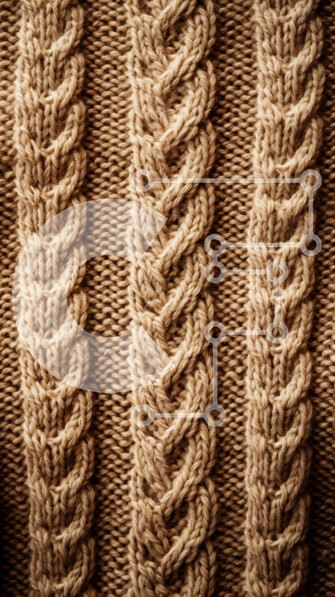 Intra Συλλεκτικό Ξύλινο Παζλ Plywood  4mm - Κοντινό πλάνο του πλεκτού μοτίβου καλωδίων Σε Ξύλινο Κουτί - Διαστάσεις Puzzle: 10x10 cm – 25 κομμάτια